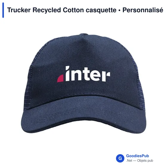 Casquette Trucker personnalisable en coton recyclé avec logo - Image 6