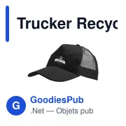 Casquette Trucker personnalisable en coton recyclé avec logo - Miniature 7