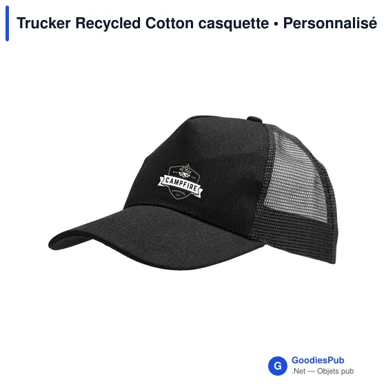 Casquette Trucker personnalisable en coton recyclé avec logo - Image 7