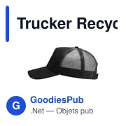 Casquette Trucker personnalisable en coton recyclé avec logo - Miniature 8