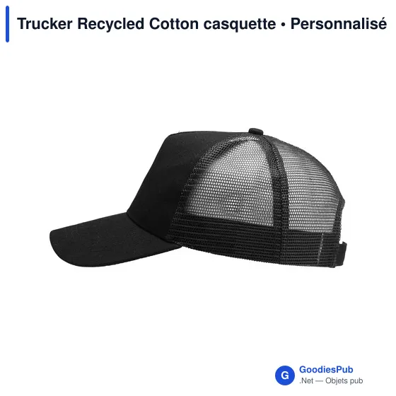 Casquette Trucker personnalisable en coton recyclé avec logo - Image 8