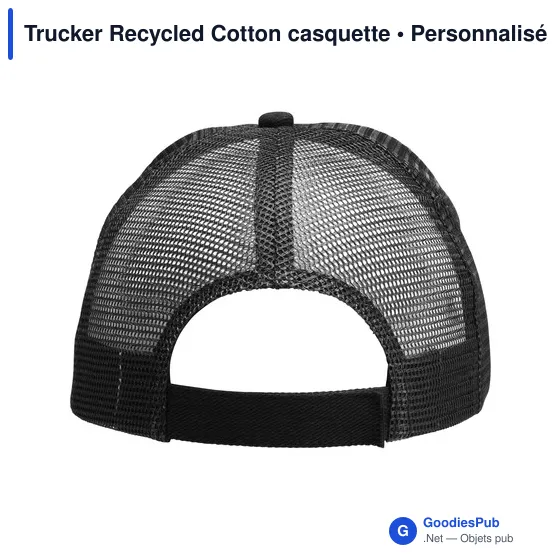 Casquette Trucker personnalisable en coton recyclé avec logo - Image 9