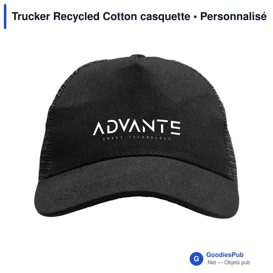 Casquette Trucker personnalisable en coton recyclé avec logo - Image 10