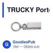 TRUCKY Porte-clés camion en métal - Miniature 1