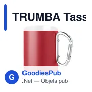 TRUMBA Tasse en métal double paroi - Miniature 1