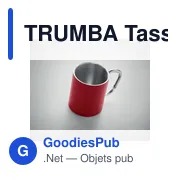TRUMBA Tasse en métal double paroi - Miniature 2