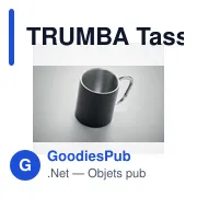 TRUMBA Tasse en métal double paroi - Miniature 5