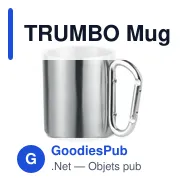 TRUMBO Mug acier et anse mousqueton. - Miniature 1