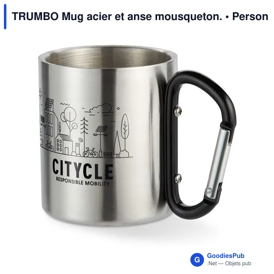 TRUMBO Mug acier et anse mousqueton. - Image 11