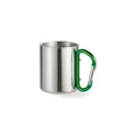Variante vert - TRUMBO Mug acier et anse mousqueton.