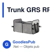 Organisateur de coffre personnalisable avec logo - Trunk GRS RPET - Miniature 2