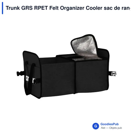 Organisateur de coffre personnalisable avec logo - Trunk GRS RPET - Image 12
