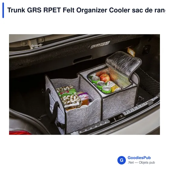 Organisateur de coffre personnalisable avec logo - Trunk GRS RPET - Image 8