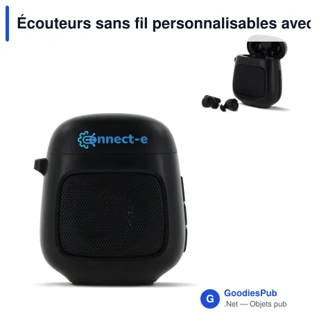 Écouteurs sans fil personnalisables avec enceinte 3W et logo - TruWireless