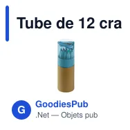Tube de 12 crayons personnalisable avec logo - Nate - Miniature 1