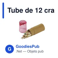 Tube de 12 crayons personnalisable avec logo - Nate - Miniature 3