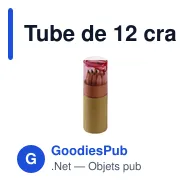 Tube de 12 crayons personnalisable avec logo - Nate - Miniature 4