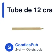 Tube de 12 crayons personnalisable avec logo - Nate - Miniature 5