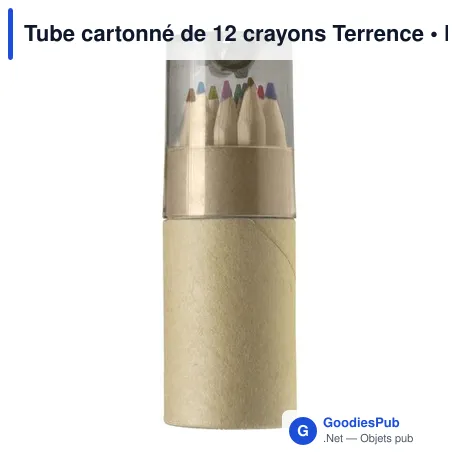 Tube cartonné de 12 crayons Terrence