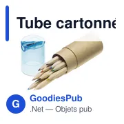 Tube cartonné de 12 crayons Terrence - Miniature 3
