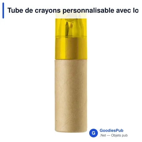 Tube de crayons personnalisable avec logo - Libbie