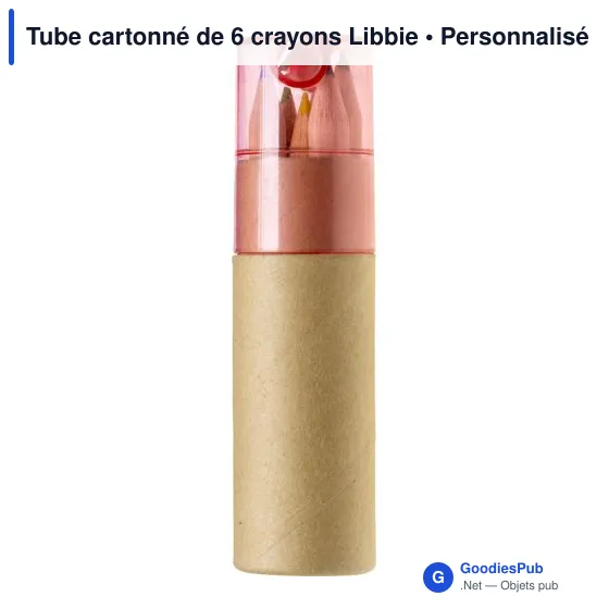 Tube de crayons personnalisable avec logo - Libbie - Image 2