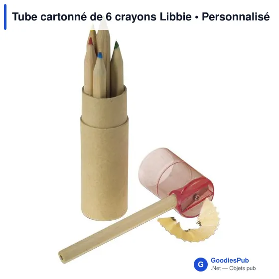 Tube de crayons personnalisable avec logo - Libbie - Image 11