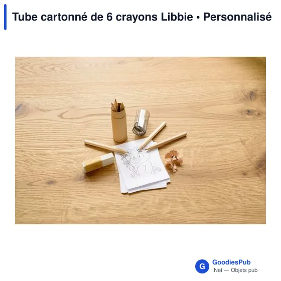 Tube de crayons personnalisable avec logo - Libbie - Image 12
