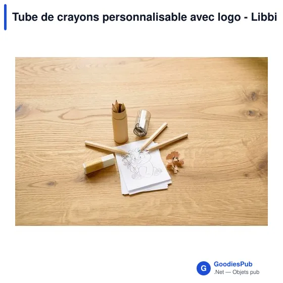 Tube de crayons personnalisable avec logo - Libbie - Image 4