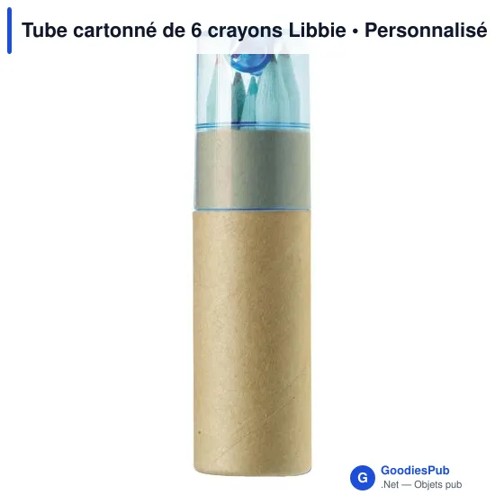 Tube de crayons personnalisable avec logo - Libbie - Image 7