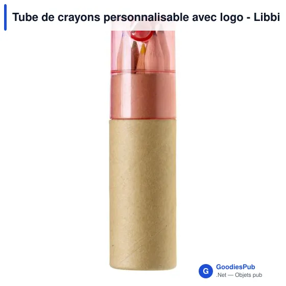 Tube de crayons personnalisable avec logo - Libbie - Image 10