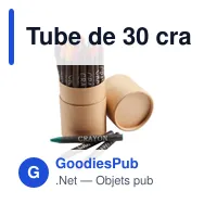 Tube de 30 crayons gras personnalisable avec logo - Gabrielle - Miniature 1