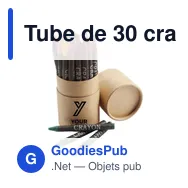 Tube de 30 crayons gras personnalisable avec logo - Gabrielle - Miniature 2