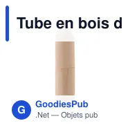 Tube en bois de 6 crayons personnalisable avec logo - Francis - Miniature 1