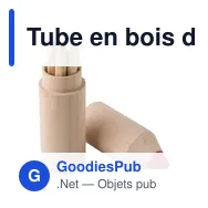 Tube en bois de 6 crayons personnalisable avec logo - Francis - Miniature 2