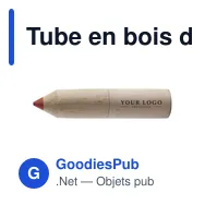 Tube en bois de 6 crayons personnalisable avec logo - Francis - Miniature 4