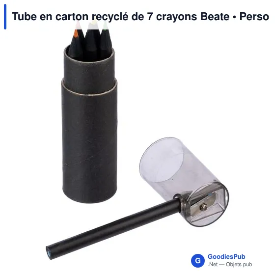 Tube en carton recyclé de 6 crayons personnalisables avec logo - Image 3