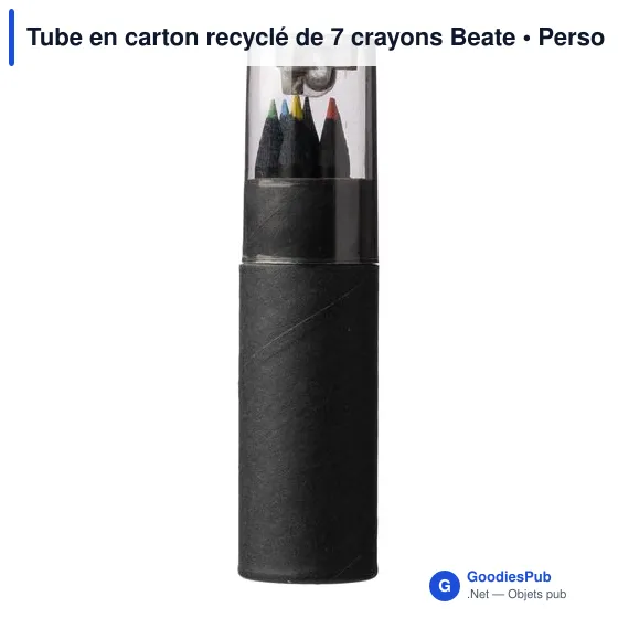 Tube en carton recyclé de 6 crayons personnalisables avec logo - Image 4