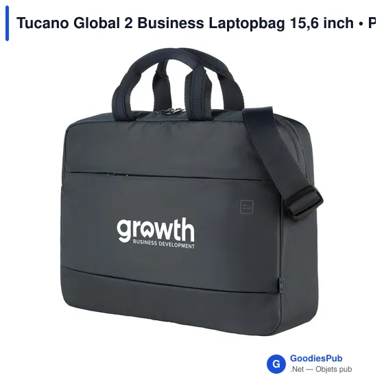 Sacoche ordinateur personnalisable Tucano Global 2 avec logo - Image 2