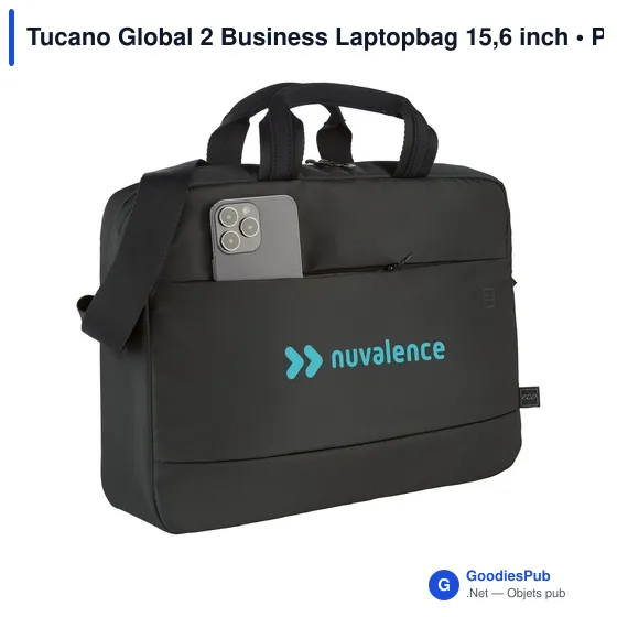 Sacoche ordinateur personnalisable Tucano Global 2 avec logo - Image 11