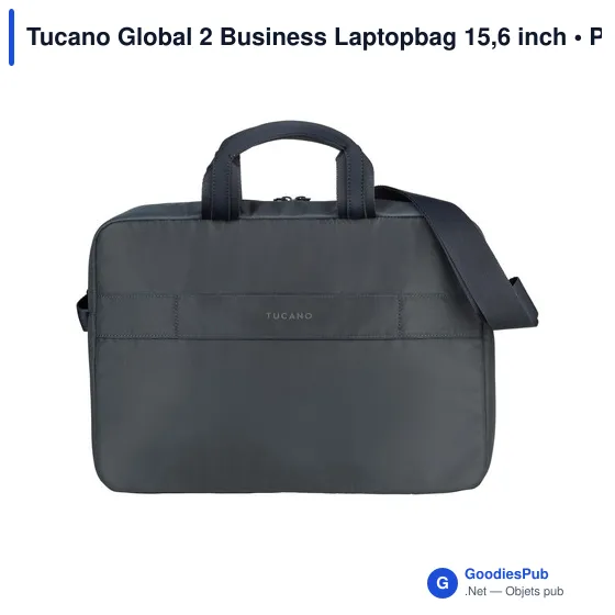 Sacoche ordinateur personnalisable Tucano Global 2 avec logo - Image 3