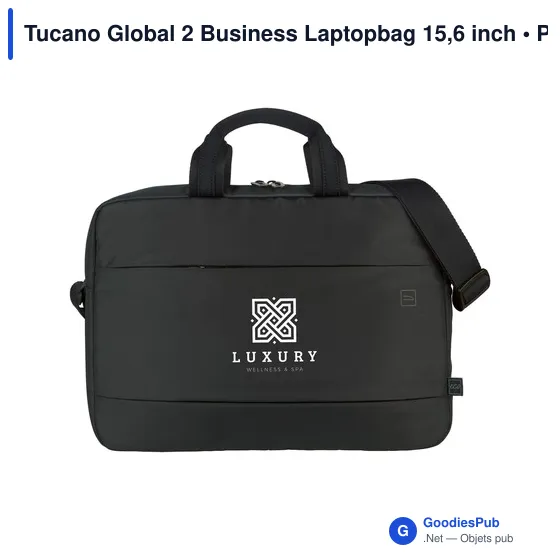 Sacoche ordinateur personnalisable Tucano Global 2 avec logo - Image 8