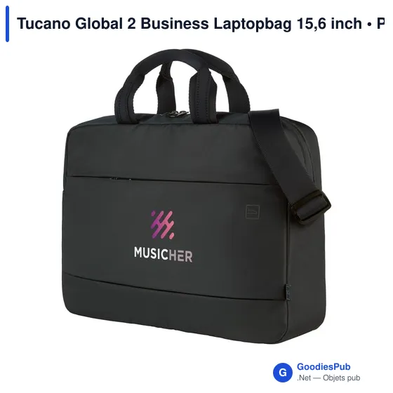 Sacoche ordinateur personnalisable Tucano Global 2 avec logo - Image 9