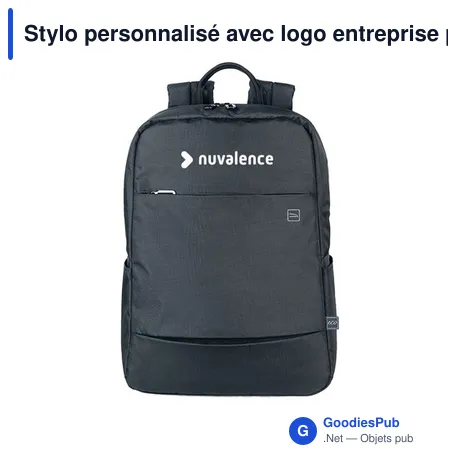Stylo personnalisé avec logo entreprise plastique recyclé noir