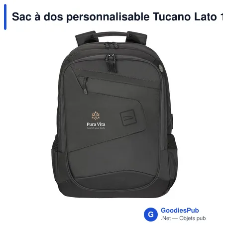Sac à dos personnalisable Tucano Lato 17 pouces avec logo