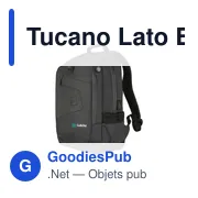 Sac à dos personnalisable Tucano Lato 17 pouces avec logo - Miniature 2