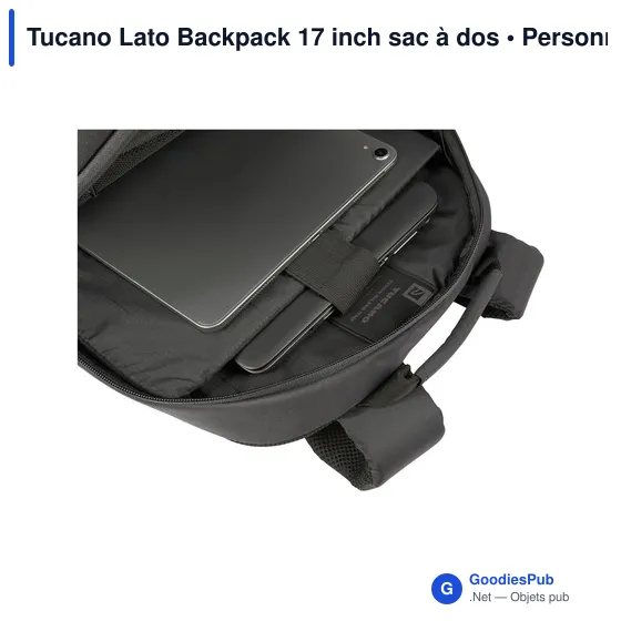 Sac à dos personnalisable Tucano Lato 17 pouces avec logo - Image 11
