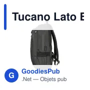 Sac à dos personnalisable Tucano Lato 17 pouces avec logo - Miniature 3