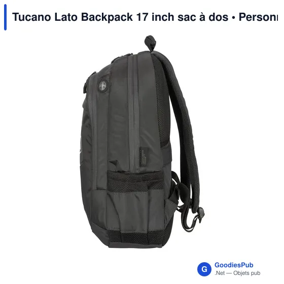 Sac à dos personnalisable Tucano Lato 17 pouces avec logo - Image 3