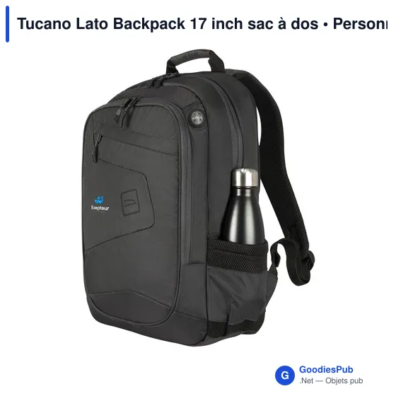 Sac à dos personnalisable Tucano Lato 17 pouces avec logo - Image 6